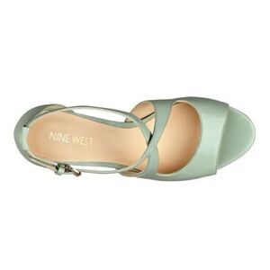 Nine West Women's Mint Green Ankle Strap Peep Toe Heels Size 7M US